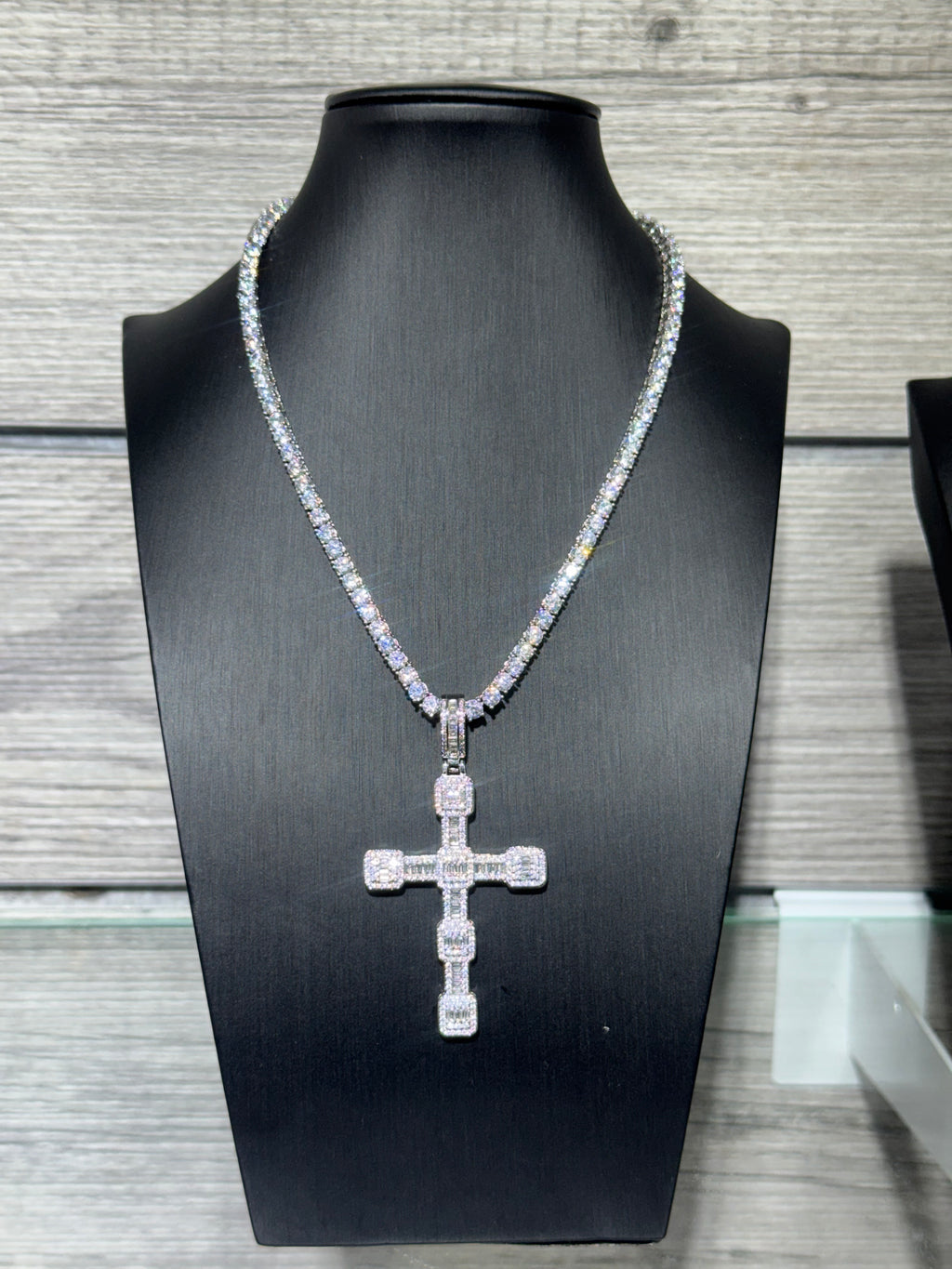 Baguette Cross Pendant