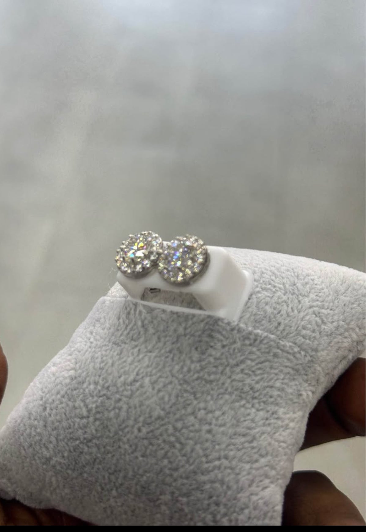 Silver Moissanite Earrings