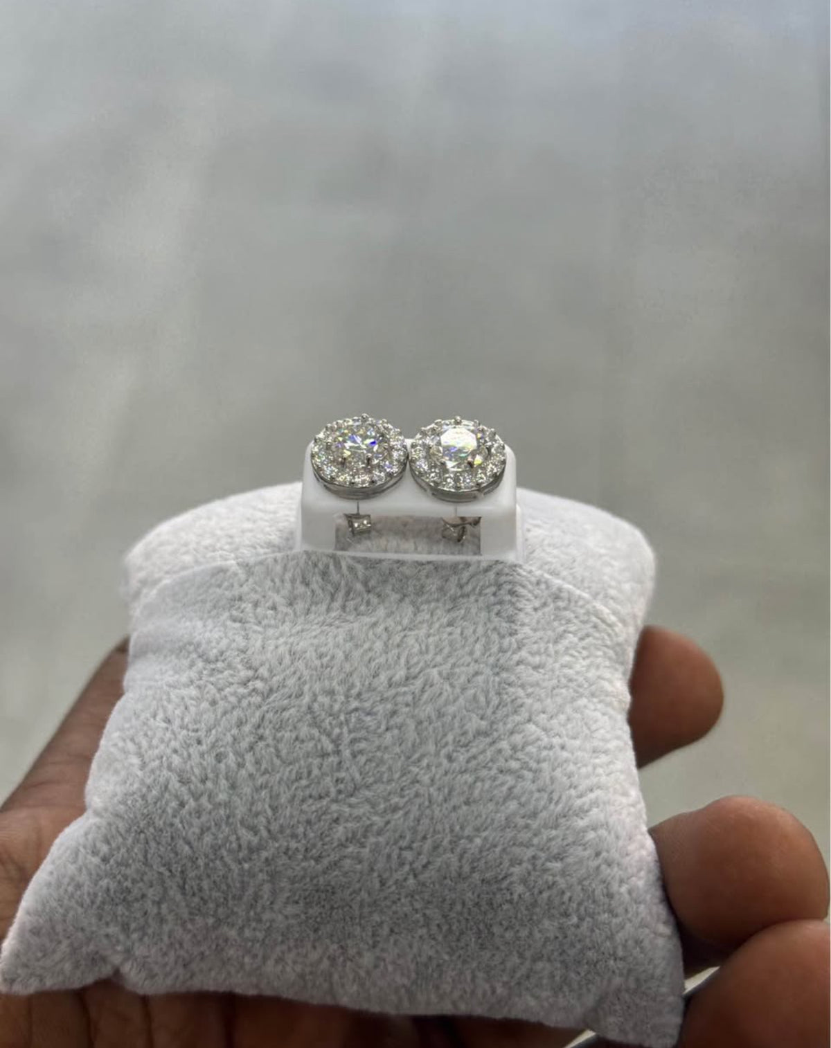 Silver Moissanite Earrings