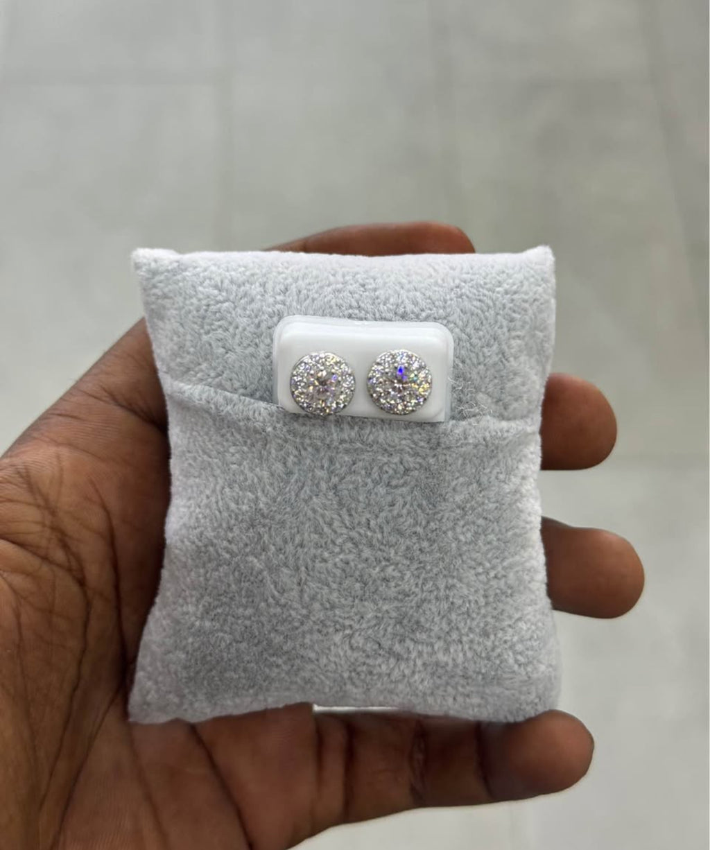 Silver Moissanite Earrings