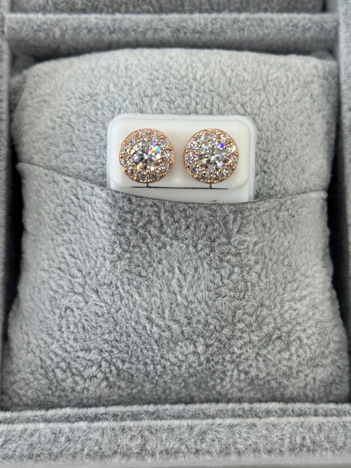 Rose Gold Cluster Earrings(Medium)