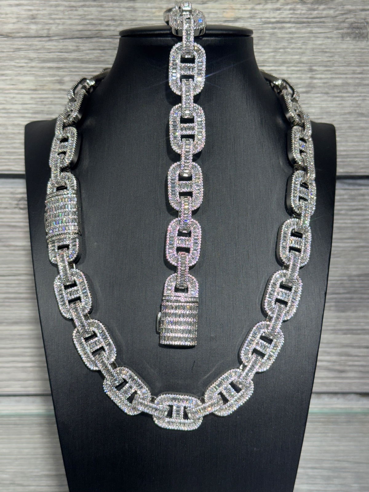 Custom Silver Cuban Link & Bracelet