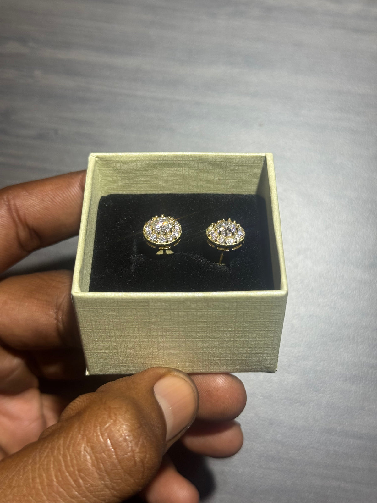 Moissanite Earrings Gold