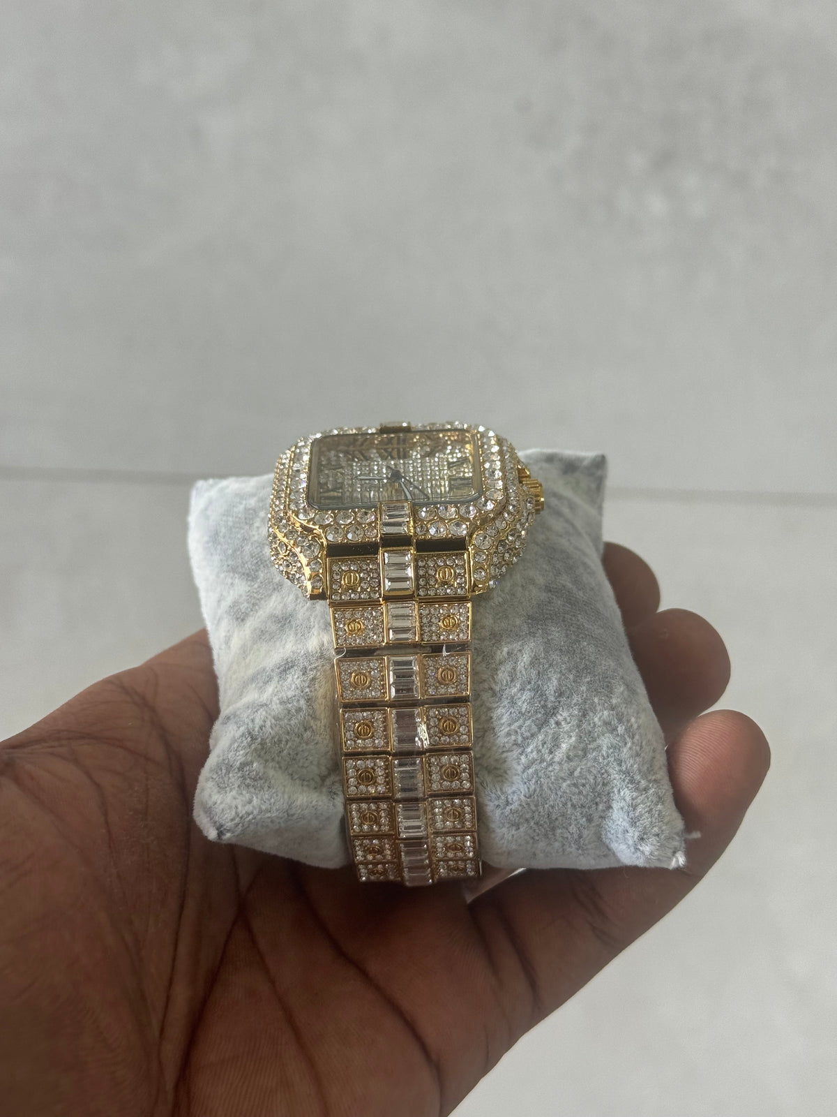 Mens Luxury Watch Fully iced Out, Square Style Watch