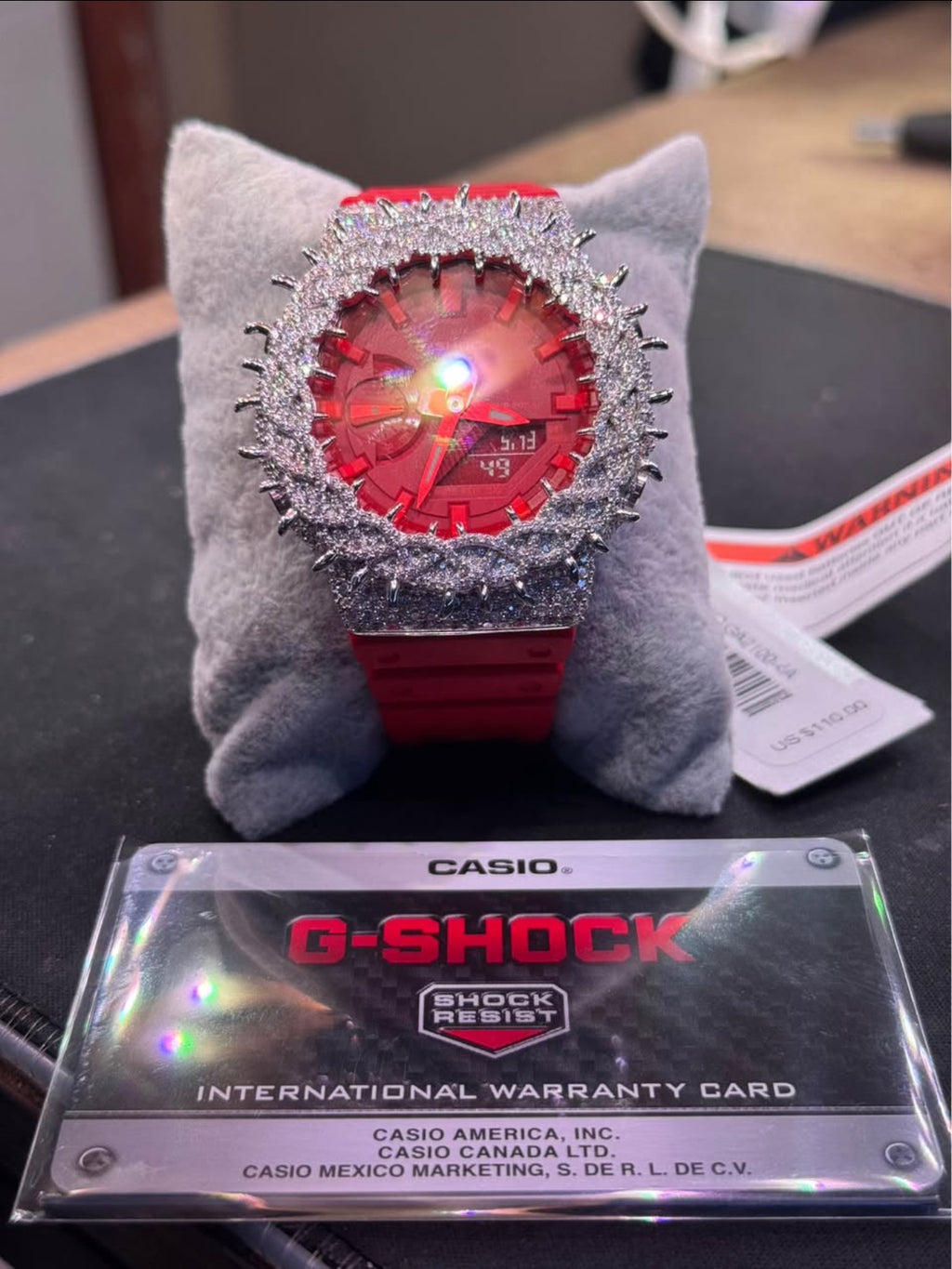 Red Iced Out G-Shock
