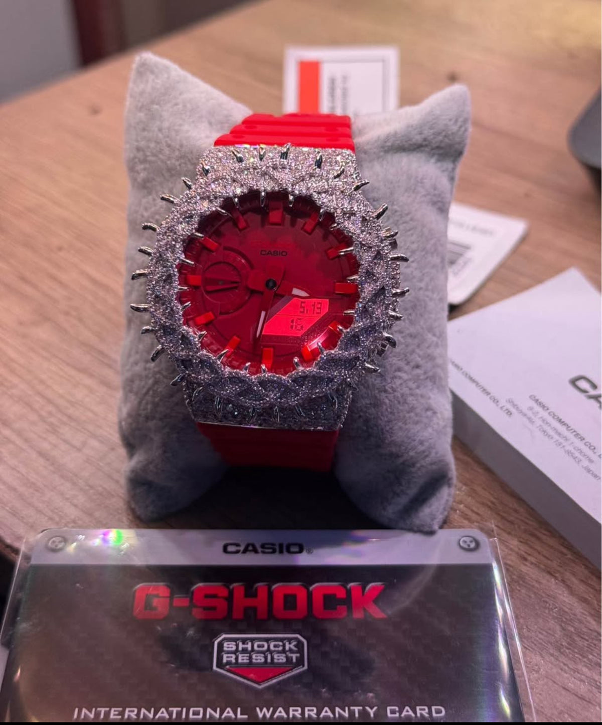 Red Iced Out G-Shock