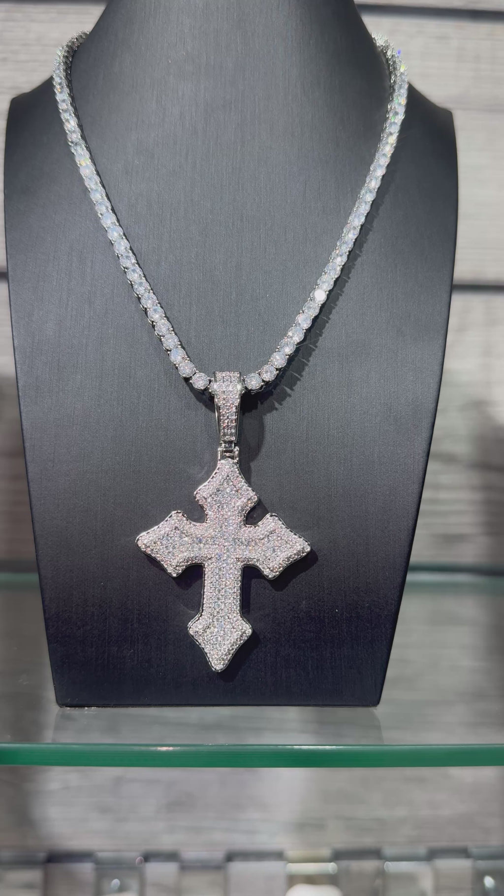 Iced Out Cross Pendant