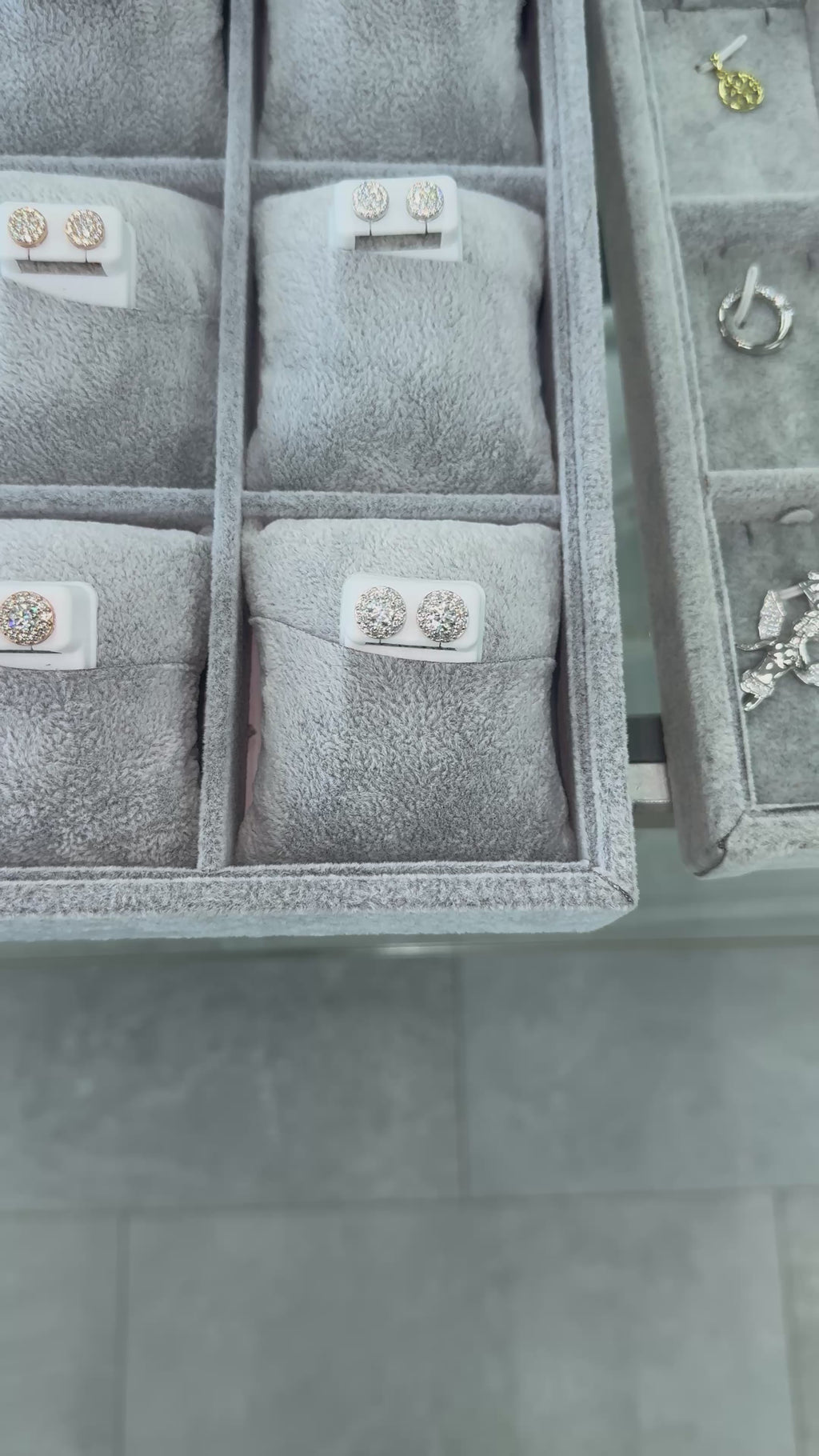 Silver Cluster Earrings (Medium)