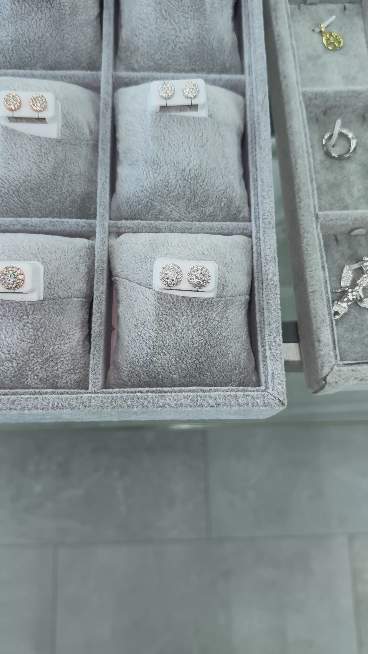 Silver Cluster Earrings (Medium)