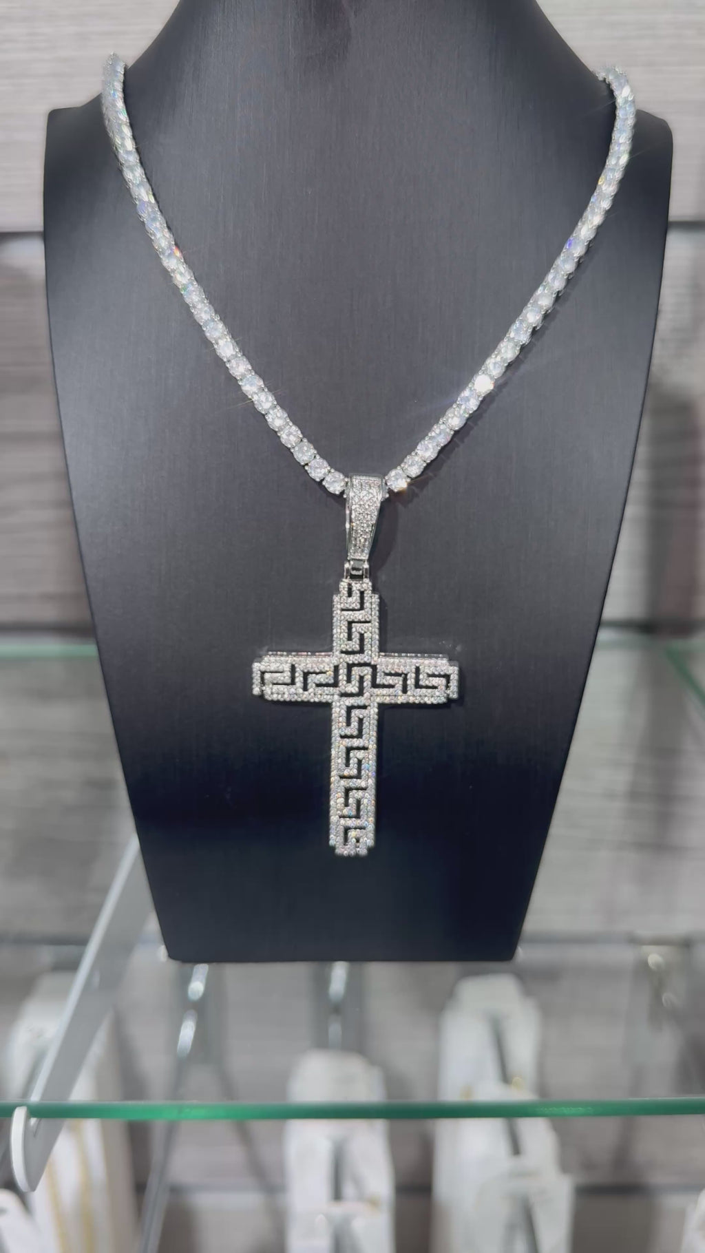 Silver Cross Pendant Greek